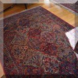 D03. Karastan wool multi color Kirman rug. 5'9” x 9'4” - $650 